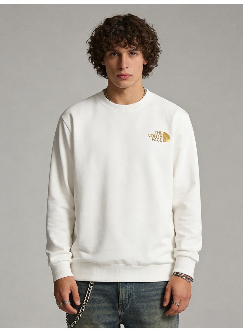THE NORTH FACE 2026 The North Face Gold Logo Unisex Crewneck Sweatshirt, Premium Cotton Blend Loose Fit Pullover with Ribbed Cuffs, Outdoor Casual Streetwear for Men & Women - Image 1